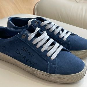 Saint Laurent court classic leather sneaker.